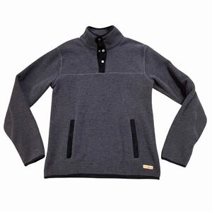 Powder River Outfitters Men's Fleece Pullover Snap Neck Jacket Gray L